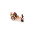 Load image into Gallery viewer, Parisian Pink Easter Bunny Cart with Chocolate Egg & Floral Details