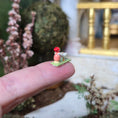 Load image into Gallery viewer, Folk Art Hand-Carved Wooden Girl with Goose Shelf Sitter Miniature