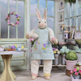 Load image into Gallery viewer, OOAK Easter Bunny Anthropomorphic Dollhouse Doll with Egg Dyeing Diorama Scene