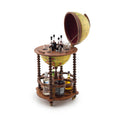 Load image into Gallery viewer, Taller Targioni Globe Bar Cart with Blown Glass Wine Bottles & Glasses