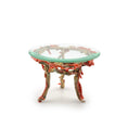 Load image into Gallery viewer, Pamela Goldman Coral-Red Shell Dining Set with Glass Top OOAK