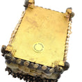 Load image into Gallery viewer, RARE Pamela Goldman Shell-Encrusted Bed with Woven Raffia Coverlet