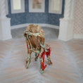 Load image into Gallery viewer, Pamela Goldman Coral-Red Shell Dining Set with Glass Top OOAK