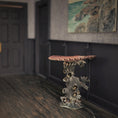 Load image into Gallery viewer, Whimsical Coral & Shell Shellwork Pedestal Table by Pamela Goldman
