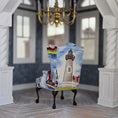 Load image into Gallery viewer, Alice Fine Colorful Nautical Sailboat Upholstered Wingback Armchair