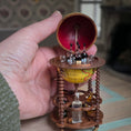 Load image into Gallery viewer, Taller Targioni Globe Bar Cart with Blown Glass Wine Bottles & Glasses