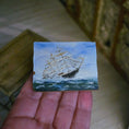 Load image into Gallery viewer, Storm-Tossed Clipper Ship Seascape Oil Painting Signed