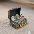 Load image into Gallery viewer, Miniature Pirate Treasure Chest Filled With Gold & Jewels Bounty Dollhouse