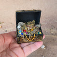 Load image into Gallery viewer, Miniature Pirate Treasure Chest Filled With Gold & Jewels Bounty Dollhouse