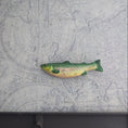 Load image into Gallery viewer, Hand-Painted Clay Trophy Trout Fish Wall Mount Set