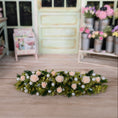 Load image into Gallery viewer, Floral Rose Table Runner Centerpieces Set Of Three Miniature Dollhouse