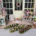 Load image into Gallery viewer, Floral Rose Table Runner Centerpieces Set Of Three Miniature Dollhouse