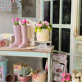 Load image into Gallery viewer, Floral Garden Party or Wedding Cake on Pedestal Stand