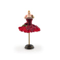 Load image into Gallery viewer, Couture Red Silk Youth Ballet Dress on Mannequin Dress Form Miniature