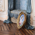 Load image into Gallery viewer, Ornately Framed Antique Oval Portrait of Edwardian Lady with Dove Real Miniature Painting