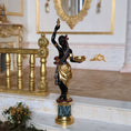 Load image into Gallery viewer, John Hodgson Female Blackamoor Sculpture Miniature with Faux Marble Base