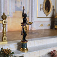 Load image into Gallery viewer, John Hodgson Female Blackamoor Sculpture Miniature with Faux Marble Base