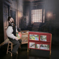 Load image into Gallery viewer, Hand Painted Landscape Display Rack Folk Art Gallery Artist's Portfolio Stand