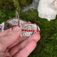Load image into Gallery viewer, Artisan Signed Miniature Wicker Picnic Basket Set with Accessories Red Floral