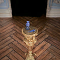 Load image into Gallery viewer, Francis Whittemore Blue Hand Blown Glass Perfume Bottle With Stopper