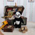 Load image into Gallery viewer, Anna Braun Miniature Panda Bear Silk Mohair Dollhouse Toy