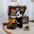 Load image into Gallery viewer, Anna Braun Miniature Panda Bear Silk Mohair Dollhouse Toy