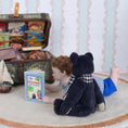 Load image into Gallery viewer, Kay’s Bears Midnight Blue Miniature Teddy Bear Silk Velvet Mohair