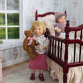 Load image into Gallery viewer, Paulette Svec Miniature Wool Teddy Bear with Pink Ribbon