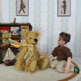 Load image into Gallery viewer, OOAK Miniature Burlap & Mohair Teddy Bear Artisan Dollhouse Toy