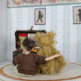 Load image into Gallery viewer, OOAK Miniature Burlap & Mohair Teddy Bear Artisan Dollhouse Toy