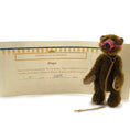 Load image into Gallery viewer, Hugo Brown Jointed Mohair Toy Teddy Bear With Harness Bearly a Whisper Limited Edition