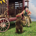 Load image into Gallery viewer, Hugo Brown Jointed Mohair Toy Teddy Bear With Harness Bearly a Whisper Limited Edition