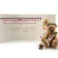 Load image into Gallery viewer, Noel Christmas Tan Jointed Mohair Toy Teddy Bear by Bearly a Whisper Limited Edition