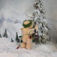 Load image into Gallery viewer, Noel Christmas Tan Jointed Mohair Toy Teddy Bear by Bearly a Whisper Limited Edition
