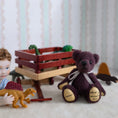 Load image into Gallery viewer, World of Miniature Bears Burgundy Wool Jointed Toy Teddy Bear Signed OOAK