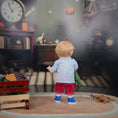Load image into Gallery viewer, Catherine Muniere IGMA Blonde Little Boy Clay Dollhouse Doll with Glasses 1:12