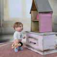 Load image into Gallery viewer, Cute Catherine Muniere Toddler Girl Clay Dollhouse Doll w Peter Rabbit Shirt 1:12