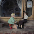 Load image into Gallery viewer, Sweet Catherine Muniere IGMA Blonde Little Girl Clay Dollhouse Doll with Purse 1:12