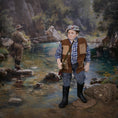 Load image into Gallery viewer, Artisan Porcelain Fisherman Dad Middle-Aged Doll w Fishing Pole Contemporary Character