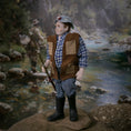 Load image into Gallery viewer, Artisan Porcelain Fisherman Dad Middle-Aged Doll w Fishing Pole Contemporary Character