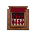 Load image into Gallery viewer, RESERVED FOR RICK Wood Miniature Chess Set & Game Table by Gideon Wolf