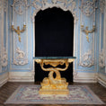 Load image into Gallery viewer, RESERVED FOR RICK 24k Gold Dolphin Console Pier Table Green Marble