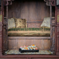 Load image into Gallery viewer, Miniature Artisan Nigiri Sushi Display With Chopsticks on Riser by Koruha Japan