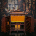 Load image into Gallery viewer, RESERVED FOR RICK: Vintage Gilbert Mena Burlwood Wooten Desk Artisan Miniature Secretary Cabinet