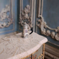 Load image into Gallery viewer, Sterling Silver Rococo-Style Miniature Chocolate Pot with Chained Lid