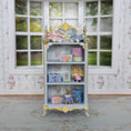 Load image into Gallery viewer, Aurearte Miniatures Rococo Blue Gilt Easter Nursery Bookshelf Spain