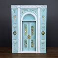 Load image into Gallery viewer, Aurearte Miniatures Rococo Hand-Painted Blue Door Wall Unit 1:12 Spain