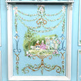 Load image into Gallery viewer, Aurearte Miniatures Blue Hand Painted Rococo Hand-Painted Fireplace Wall 1:12