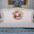 Load image into Gallery viewer, Aurearte Miniatures OOAK Victorian Christmas Santa Hand Painted Settee with Pillow