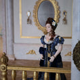 Load image into Gallery viewer, Dana Burton Victorian Lady Porcelain Dollhouse Doll Blue & Gold Peacock Gown